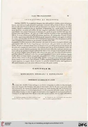 Capitolo IX: Monumenti onorarj e sepolcrali