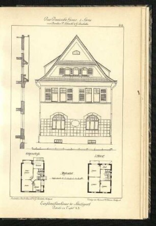 Einfamilienhaus in Stuttgart. Details zu Tafel 43.