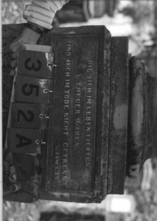 Grabstein 352 [Hahn S. 181/183 Grab-Nr. 276/77 ]: Grabstein 352A [Hahn S. 181/183 Grab-Nr. 276/77 ]