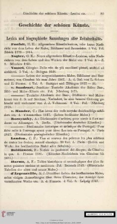 Geschichte der schönen Künste