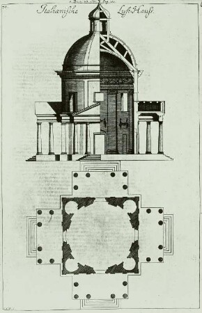 Nicolai Goldmanns vollständige Anweisung zu der Civil-Baukunst : Italienisches Lusthaus, Stich, Sturm 1708