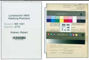 Entnazifizierung Robert Koenen , geb. 27.09.1901 ()