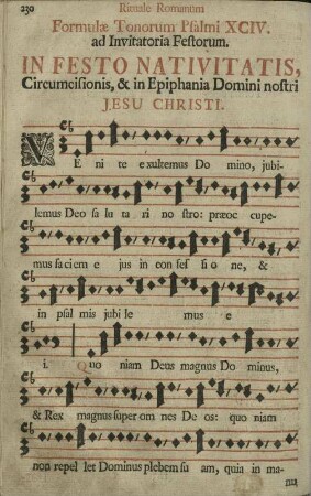 In Festo Nativitatis, Circumcisionis, & in Epiphania Domini nostri Jesu Christi.