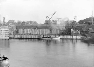 Bau der alten Kanalbrücke Minden/MLK