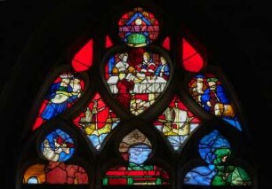 Frankreich. Haute Normandie. Seine Maritime. Villequier. Eglise. Dorfkirche. Glasfenster 16 Jahrhundert
