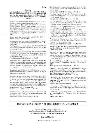 Hinweis auf wichtigeVeröffentlichung im Gesetzblatt