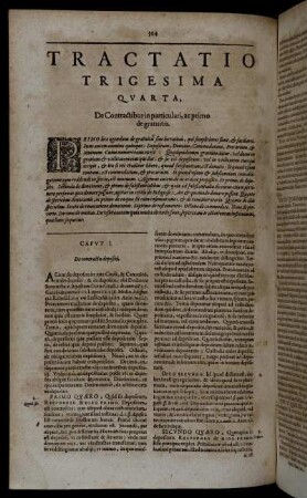 Tractatio Trigesima Quarta, De Contractibus in particulari, ac primo de gratuitis.
