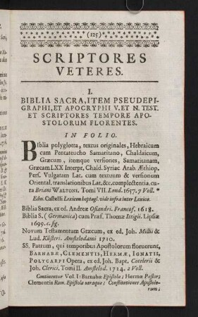 125-173, Scriptores Veteres