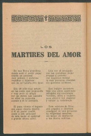 Los mártires del amor