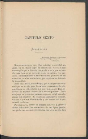 Capítulo sexto : Conclusión