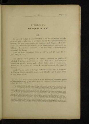 Titolo IV. Perquisizioni
