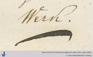 [Provenienz]: Werk, Franz Xaver