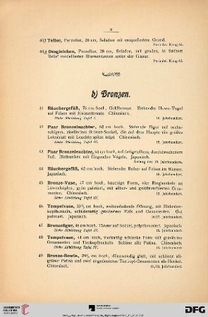 b) Bronzen (Nr. 41-67)
