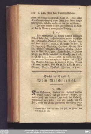 Sechtes Capitel. Vom Michlfieber.