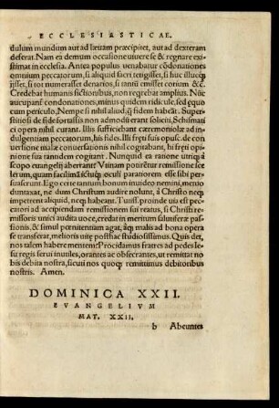 Dominica XXII. Evangelium Mat. XXII.