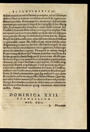 Dominica XXII. Evangelium Mat. XXII.