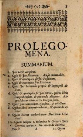 Candidatus abbreviatus iurisprudentiae sacrae ... : hoc est, iuris canonici secundum Gregorii Papae IX. libros V. decretalium explanati summa, seu compendium. 1