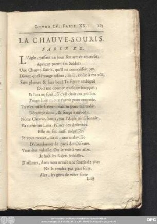 La Chauve-Souris. Fable XX.