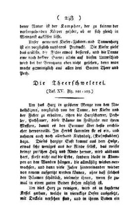 ¬Die¬ Theerschwelerei : (Taf. XV, Fig. 101 - 103)