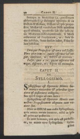 Caput II. De Syllogismo