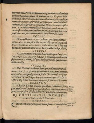 De Continentia, Incontinentia, Tolerantia, & Mollitie.