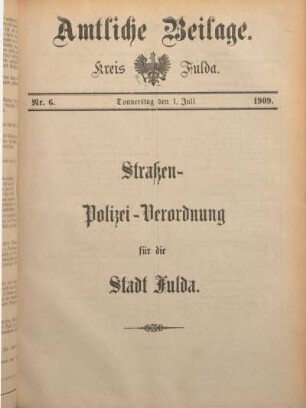 6: Beilage vom Donnerstag, 1. Juli 1909