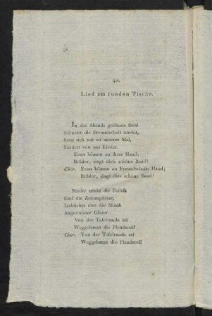 42. Lied am runden Tische