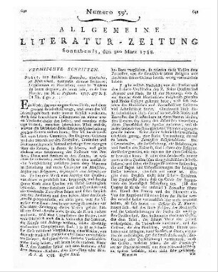 Pastoret, Claude Emanuel Joseph Pierre de: Zoroastre, Confucius et Mahomet comparés comme sectaires, législateurs et moralistes : avec le tableau de leur dogmes, de leur loix et de leur morale. - Paris : Buisson, 1787