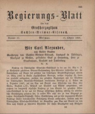 Nr. 37 : 17. Oktober 1868