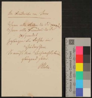 Brief von Ottilie von Goethe an Amalie Friederike Serre, o.D. [zum 24.]
