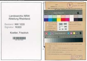 Entnazifizierung Friedrich Koetter , geb. 27.02.1891 (Markenmeister)