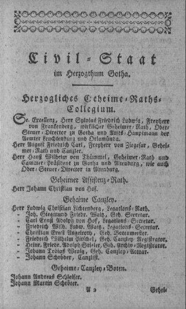 Herzoglich-Sachsen-Gotha und Altenburgischer Hof-, Civil- und Militair-Staat