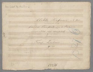 Sinfonie, op. 100, arrangiert, Klavier 4händig. - BSB Mus.Schott.Ha 14397-2