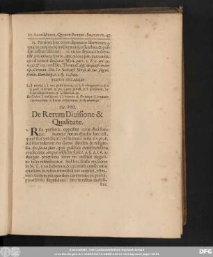 Tit. VIII. De Rerum Divisione & Qualitate.