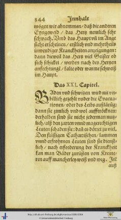Das XXI. – XXX. Capitel