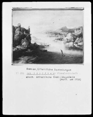 Landschaft mit Strom und breiten Ufern