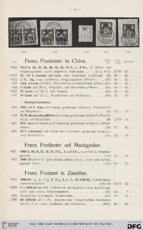 Franz. Postämter in China (Nr. 660-670)