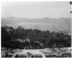 Hafen von Hongkong : Weltreisen. Hafen von Hongkong. Blick von Bown Road über die Bucht