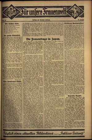 Zweite Ausgabe vom Donnerstag, den 24. Januar 1935.