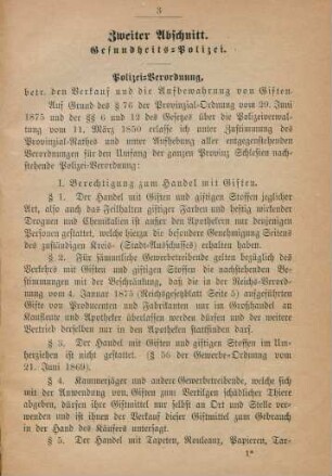 Zweiter Abschnitt. Gesundheits-Polizei