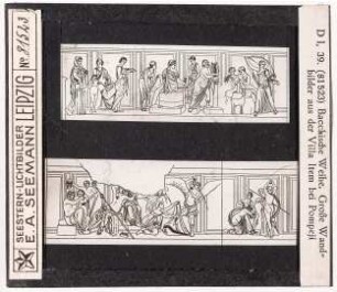 Bacchische Weihe, Wandbilder aus der Villa Item bei Pompeji, Umzeichnung (Seestern-Nr. 81523)