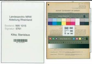 Entnazifizierung Stanislaus Kilka , geb. 21.02.1883 (Metzger)