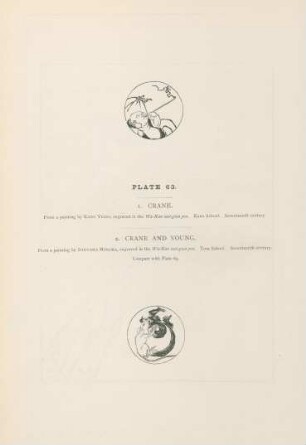 Plate 63. 1. Crane. - 2. Crane and young