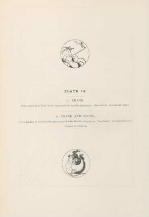 Plate 63. 1. Crane. - 2. Crane and young
