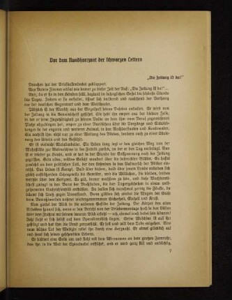 Vor dem Rundhorizont der schwarzen Lettern