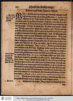 Lehren auß dem Andern Theyl.