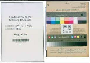Entnazifizierung Heinz Kopp , geb. 08.01.1921 (Polizeibeamter)