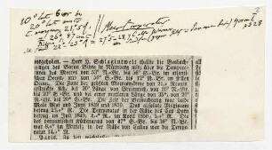 Ozeanographische Notizen, nebst Publikationsfragmenten und Zeitungsausschnitten