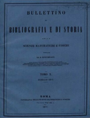 Tomo X. Febbraio 1877.