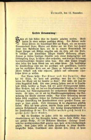 Geehrte Versammlung!